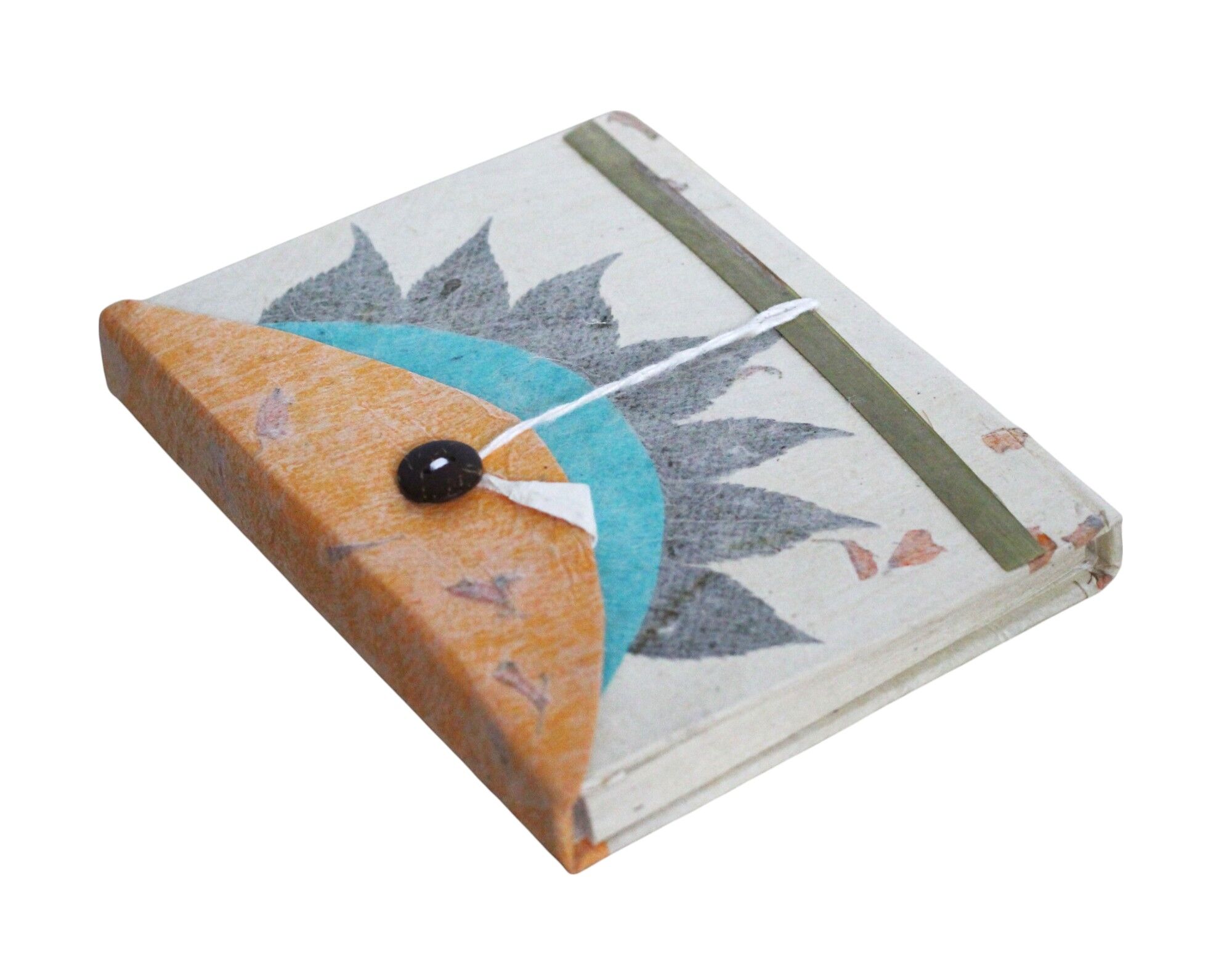 Half Sun Flower Lokta Notebook 15x12 cm 1 Half Sun flower lokta notebook 15x12 cm