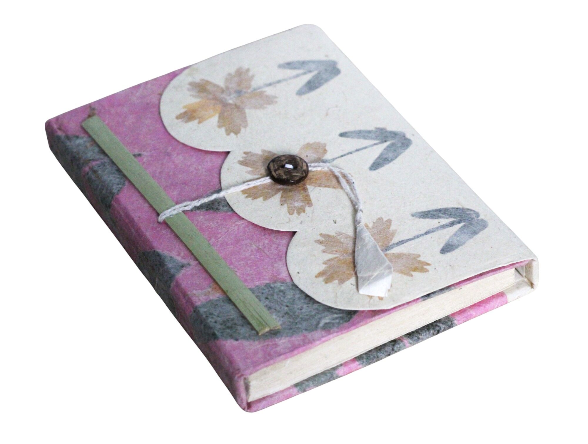 Purple Color Flower Lokta Notebook 15x12 cm 1 Purple color flower lokta notebook 15x12 cm