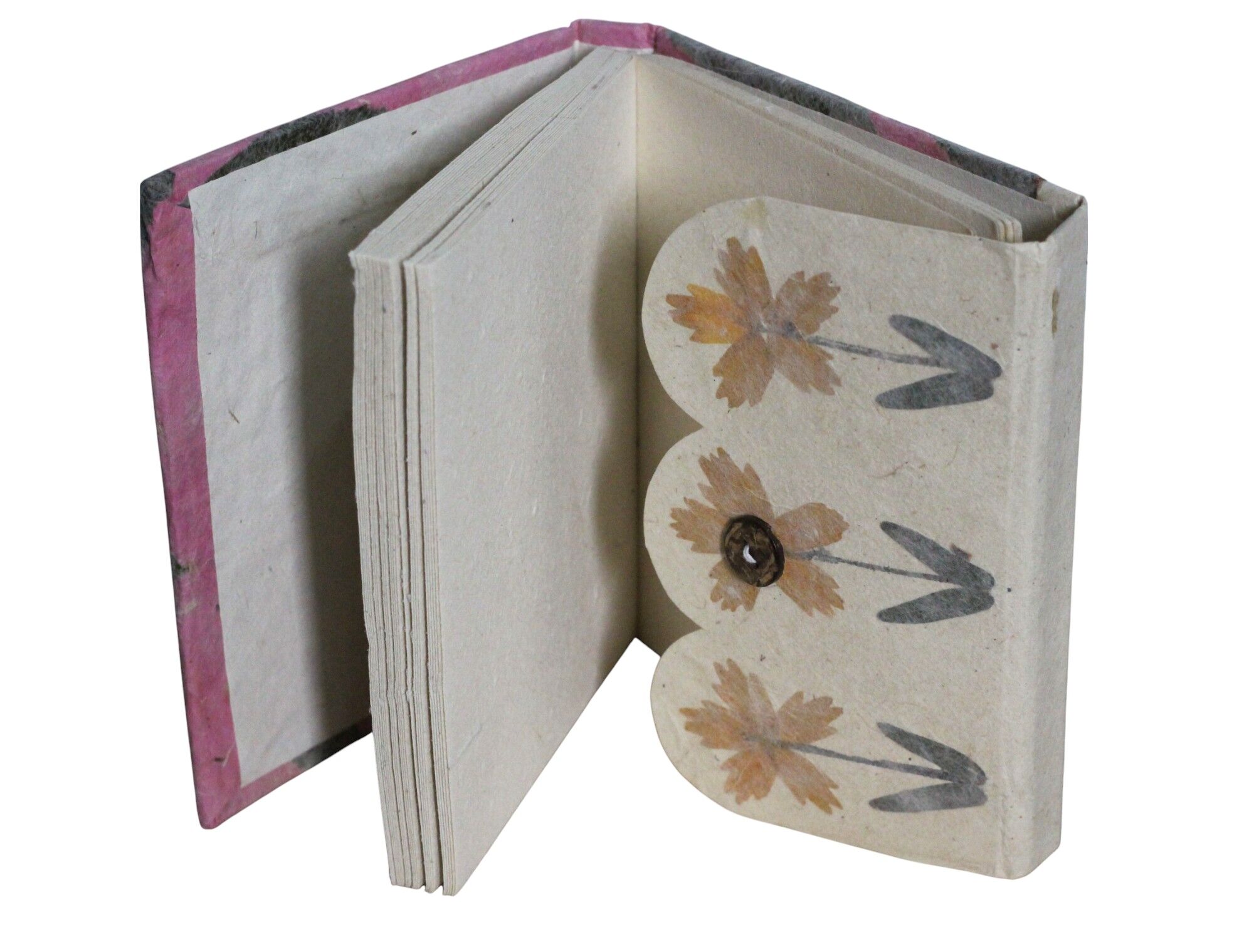Purple Color Flower Lokta Notebook 15x12 cm 3 Purple color flower lokta notebook 15x12 cm