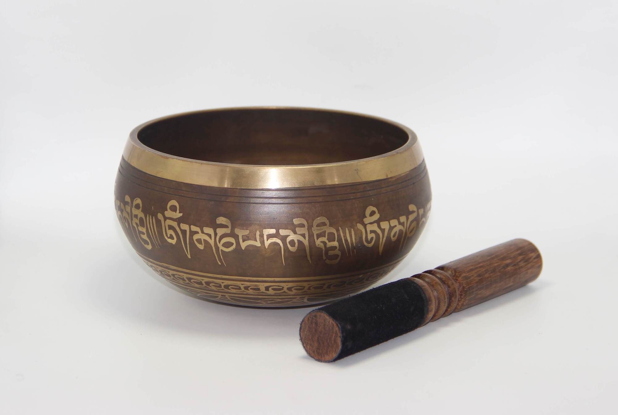 Tibetan Om Handmade Singing Bowl 3 Tibetan Om Handmade Singing Bowl