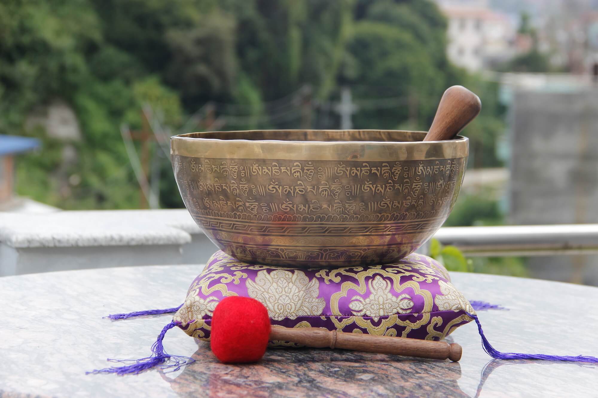 7 Chakra Singing Bowl 1 Hand Beaten Dorje Embossed Singing Bowl
