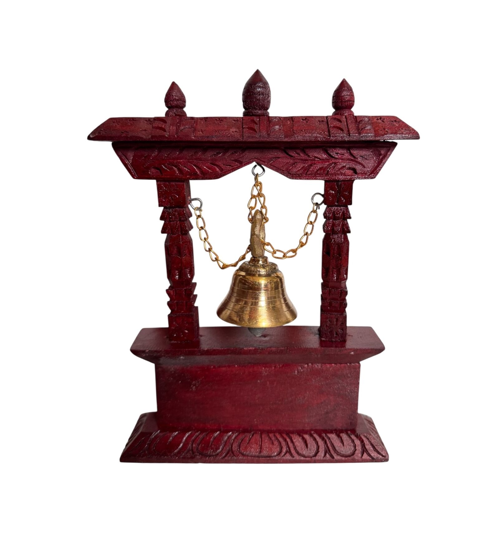 Nepali Wooden Temple Shrine with Brass Bell Token of Love 3 Nepali Wooden Temple Shrine with Brass Bell Token of Love