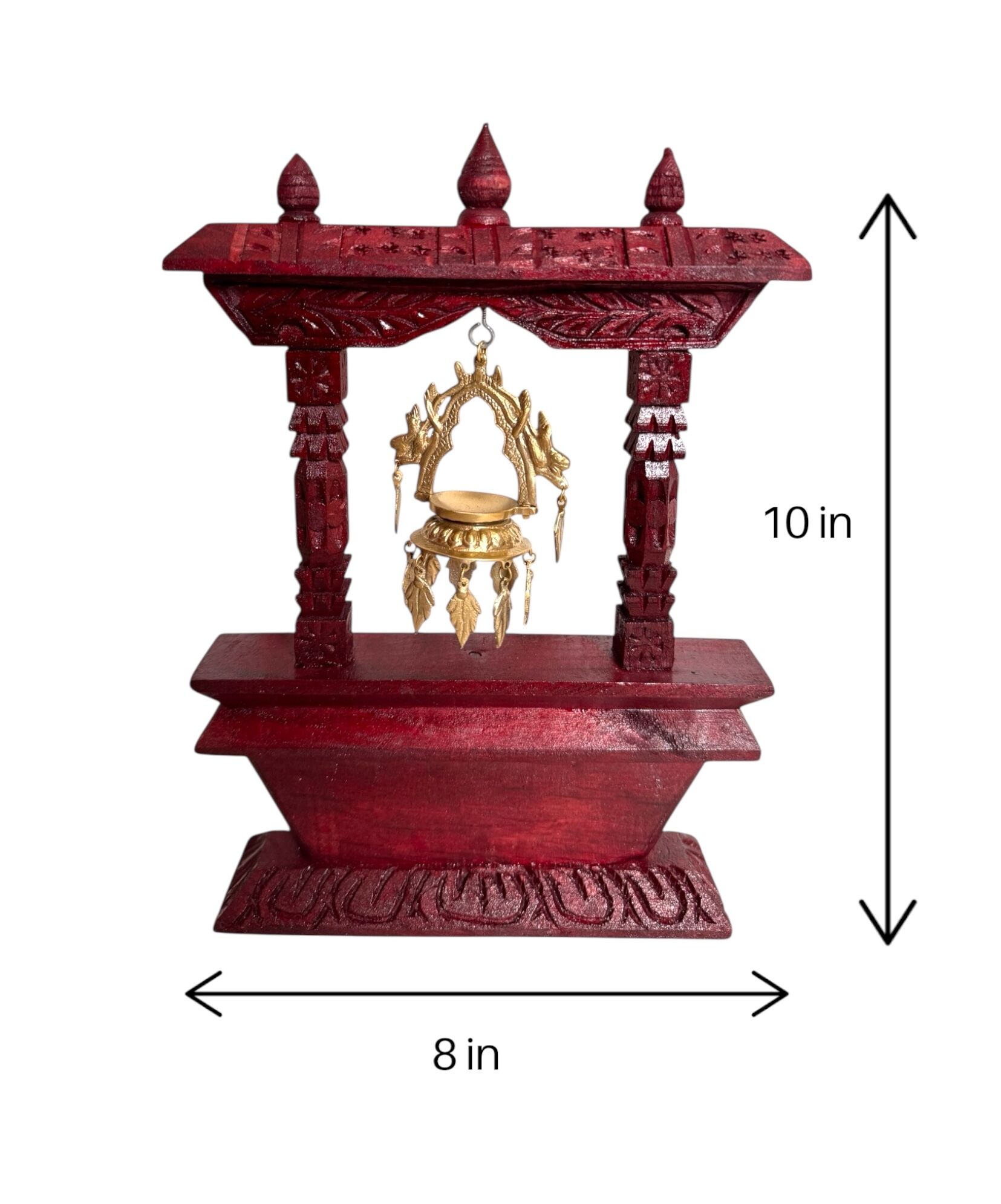 Nepali Wooden Shrine with Hanging Bell Token Of Love 2 Nepali Wooden Shrine with Hanging Bell Token Of Love